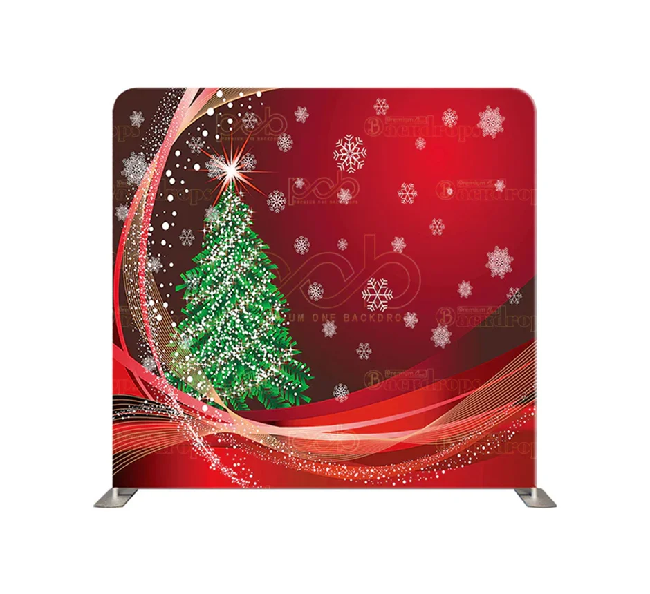 Toile de fond 8x8 Sapin sur Toile Rouge