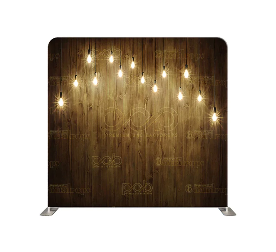 Toile de fond 8x8 Mur de Bois et Globes