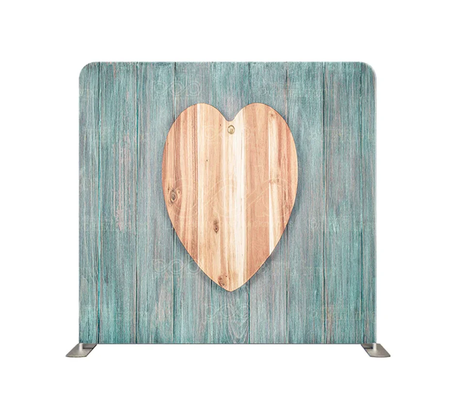 Toile de fond 8x8 Mur de Grange avec Cœur