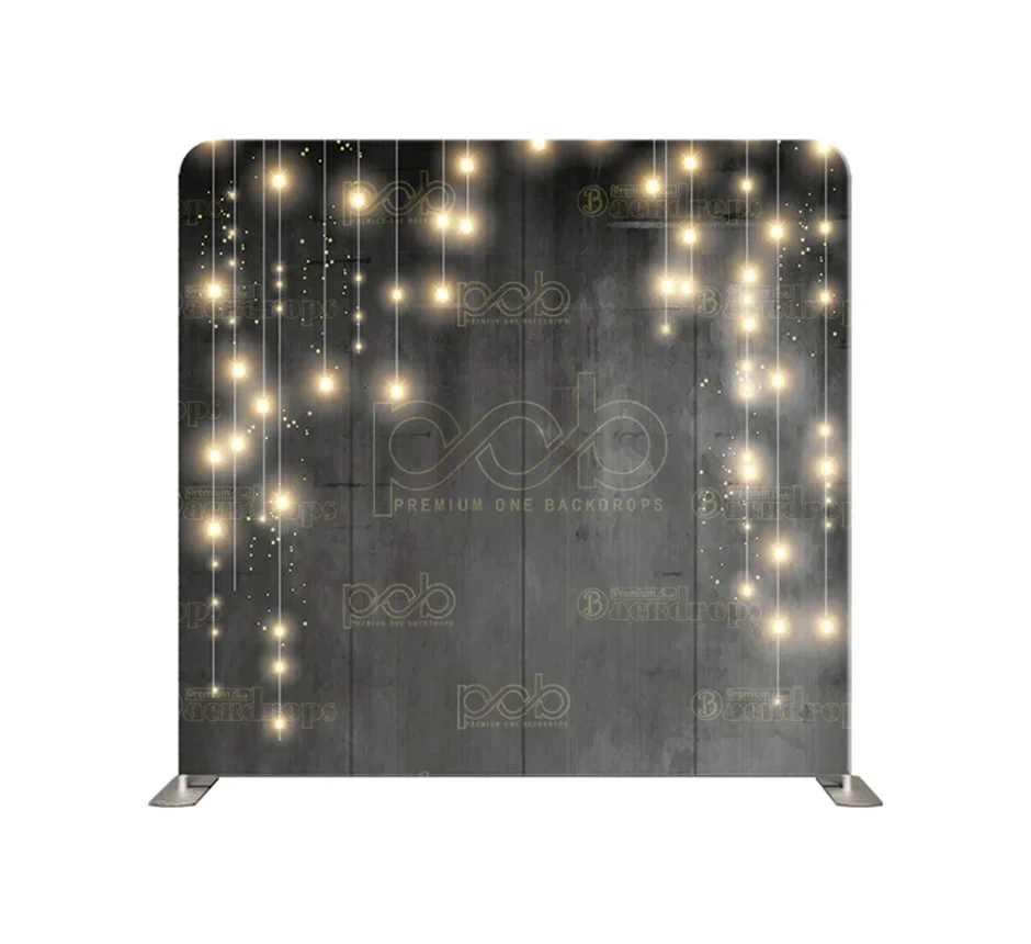 Toile de fond 8x8 Lumières Scintillante Sur Mur De Grange