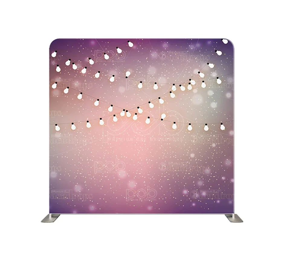 Toile de fond 8x8 Ampoules sur Fond Rosé