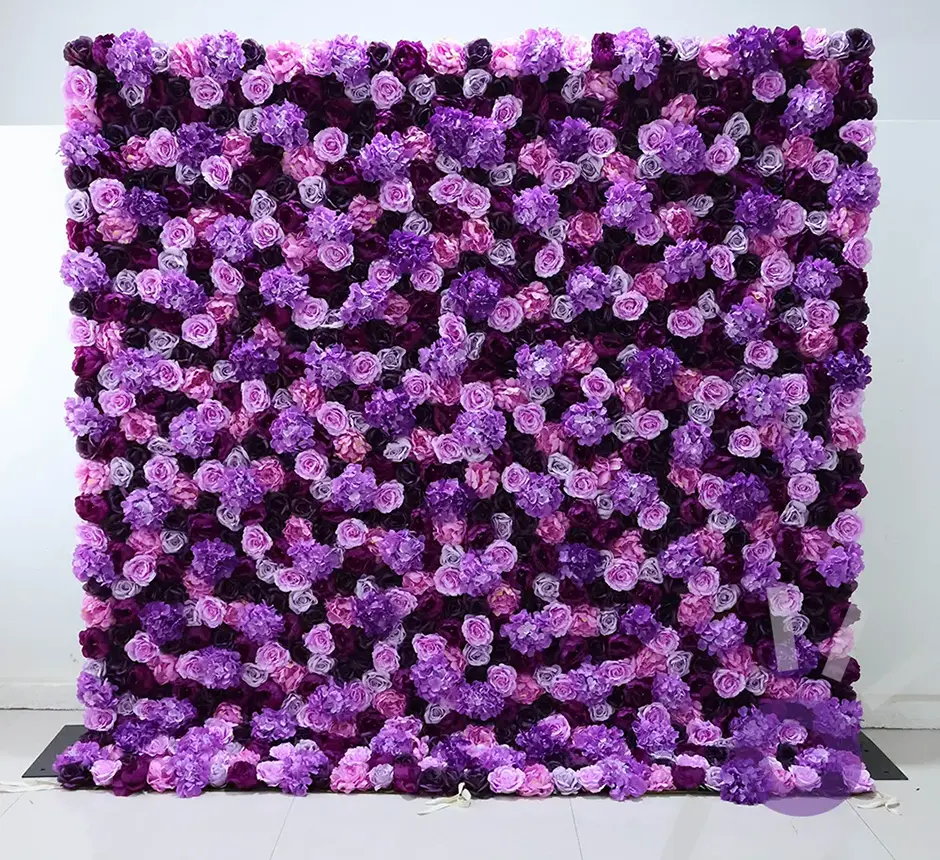 Mur de Roses Mauves 8x8